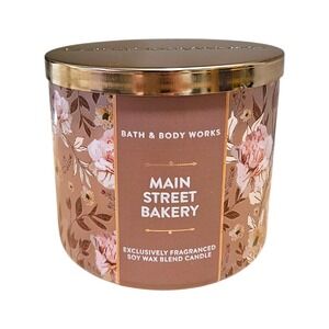 Bath & Body Works Main Street Bakery 3 Wick Candle 14.5 oz NIB